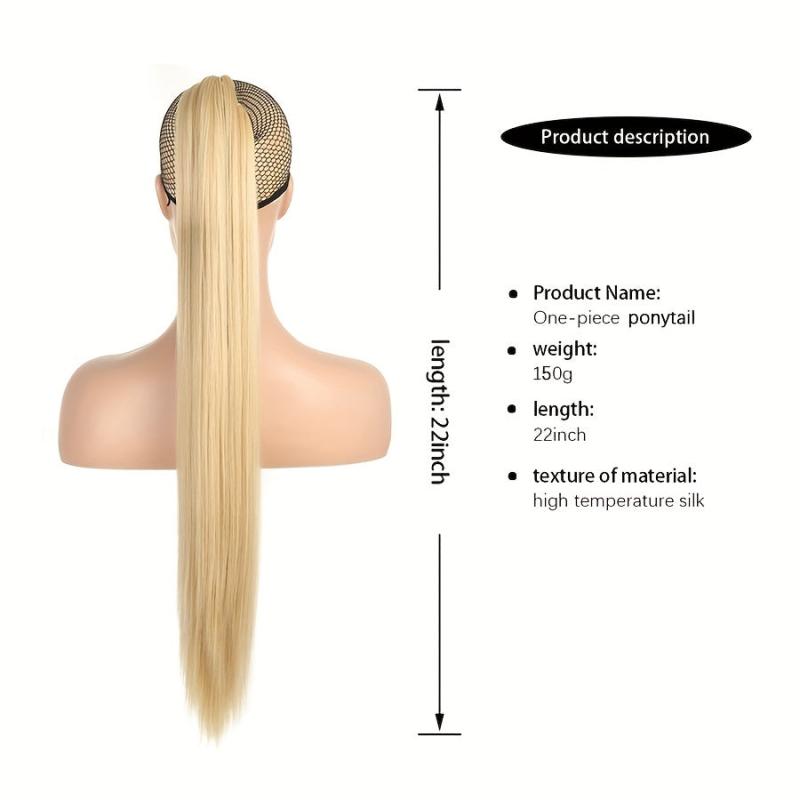 55 88 Cm Long Claw In Ponytail Extensions Synthetic Fiber Hair For Women