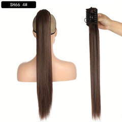 55 88 Cm Long Claw In Ponytail Extensions Synthetic Fiber Hair For Women