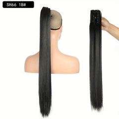55 88 Cm Long Claw In Ponytail Extensions Synthetic Fiber Hair For Women