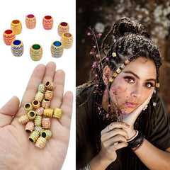 50PCS Hair Extension Ring Dreadlocks Braid Jewelry Beading
