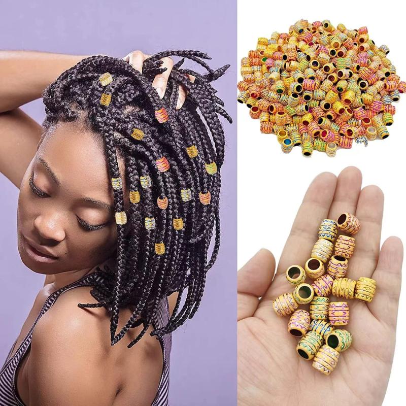 50PCS Hair Extension Ring Dreadlocks Braid Jewelry Beading