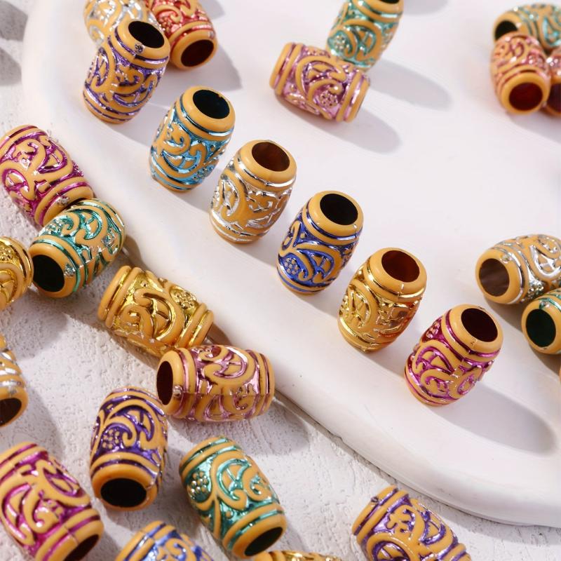 50PCS Hair Extension Ring Dreadlocks Braid Jewelry Beading