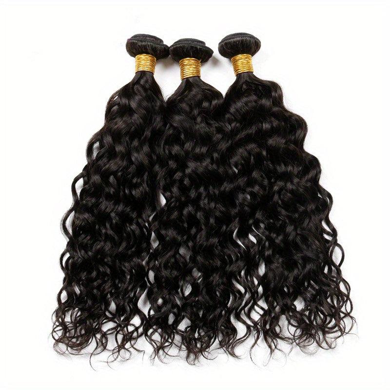 Virgin Curly Water Wave Human Hair Extensions Unprocessed 8-30 Inches