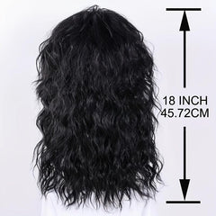 70s 80s Rocker Wig Long Curly Wig For Men Mullet Costume Wig For Party