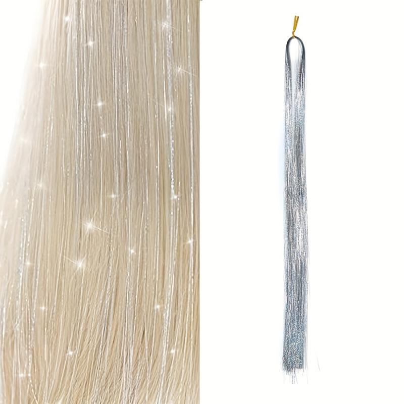 Y2K Glitter Wire Hair Extensions Hair Metal Glitter Wig Set