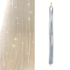 Y2K Glitter Wire Hair Extensions Hair Metal Glitter Wig Set