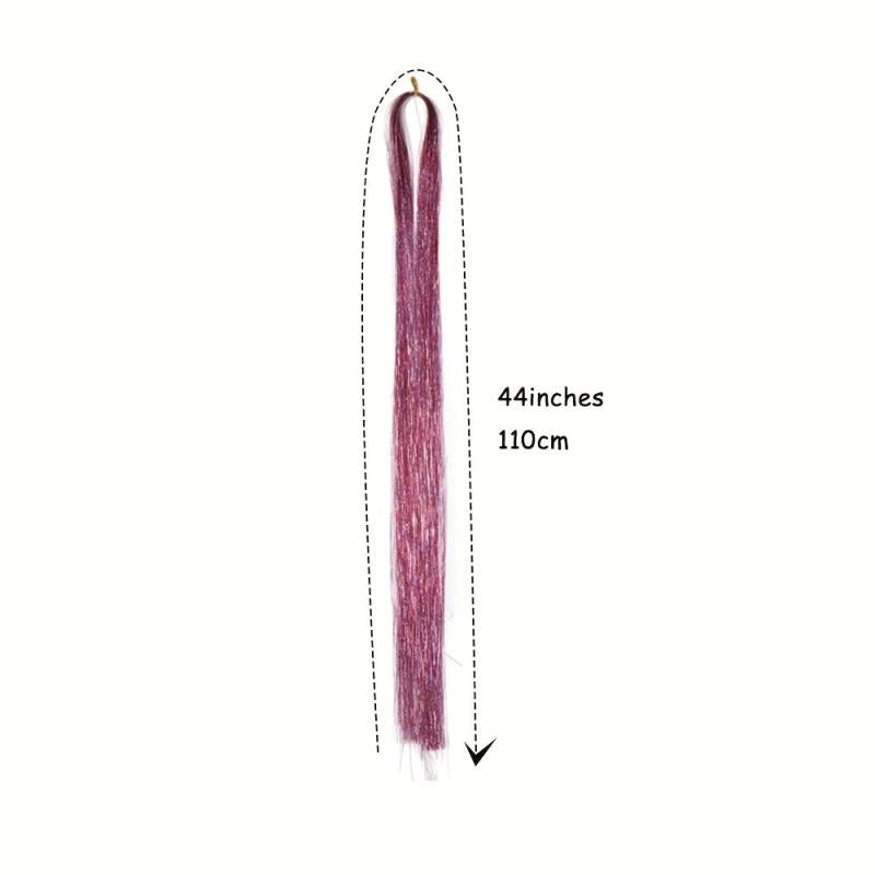 Y2K Glitter Wire Hair Extensions Hair Metal Glitter Wig Set