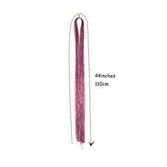 Y2K Glitter Wire Hair Extensions Hair Metal Glitter Wig Set