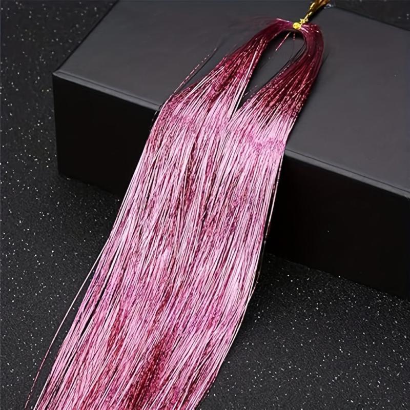 Y2K Glitter Wire Hair Extensions Hair Metal Glitter Wig Set