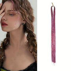 Y2K Glitter Wire Hair Extensions Hair Metal Glitter Wig Set