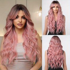 Natural Wavy Woman Beauty Curly Wigs Heat Resistant Synthetic Cosplay