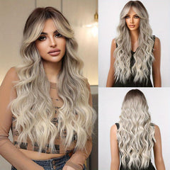 Natural Wavy Woman Beauty Curly Wigs Heat Resistant Synthetic Cosplay