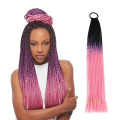Colored Braids Ponytail Hair Extensions Rainbow Braided Wig