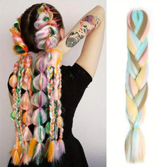 100g Ombre Rainbow Jumbo Braids for Dreadlocks Box Braids Hair