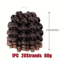Jumpy Wand Curl Braids Extensions 20 Strands 32cm Jamaican Bounce Crochet Braid