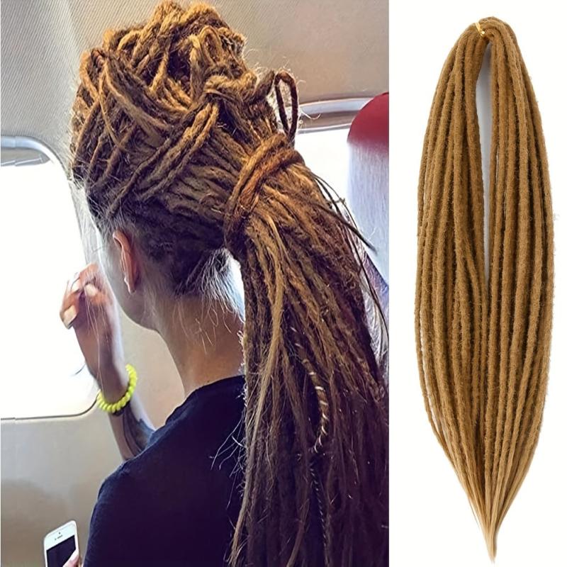 10 Strands DE Dreadlocks Hair Extensions Thin Double Ends Dreads