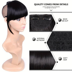 Synthetic Hair Bangs for Women Natural Looking Hair Pieces with Sideburns