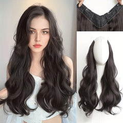 Invisible Long Wave Hair Extensions One Piece Hair Volume Booster
