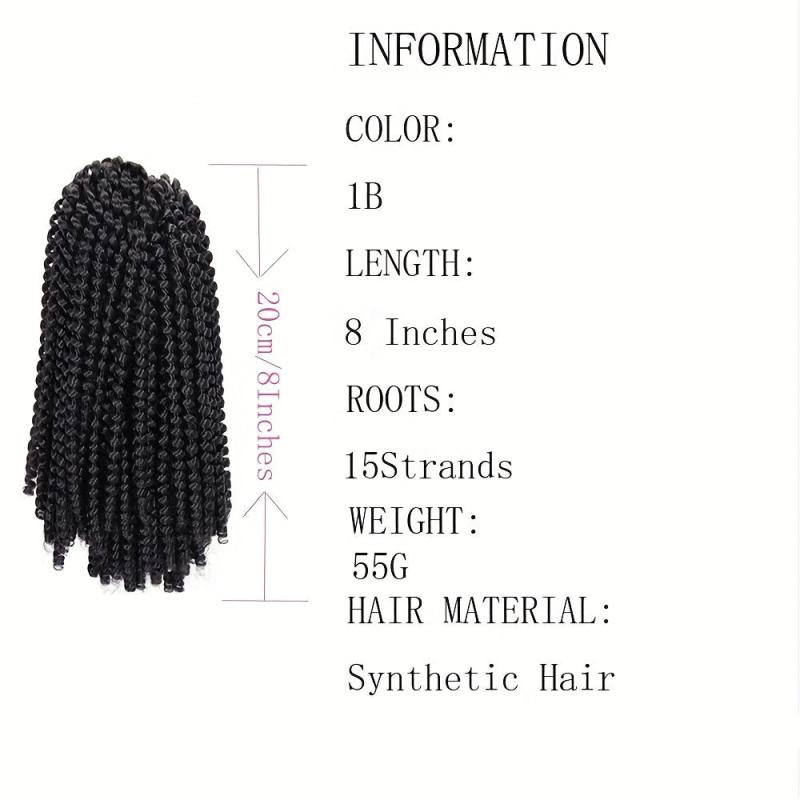 20 32cm Spring Twist Hair Extensions 1 Pack Crochet Butterfly Locs Bomb Twist