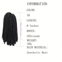 20 32cm Spring Twist Hair Extensions 1 Pack Crochet Butterfly Locs Bomb Twist