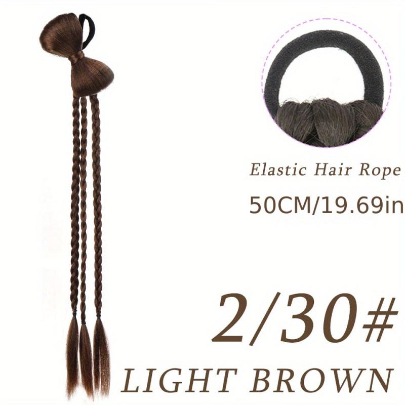 Synthetic Long Ponytail Extensions Box Braids Wrap Around Chignon Tail