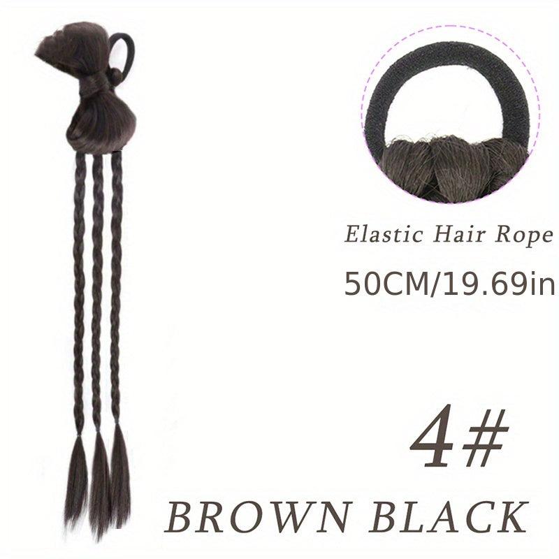 Synthetic Long Ponytail Extensions Box Braids Wrap Around Chignon Tail