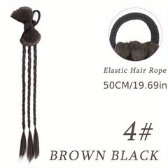 Synthetic Long Ponytail Extensions Box Braids Wrap Around Chignon Tail