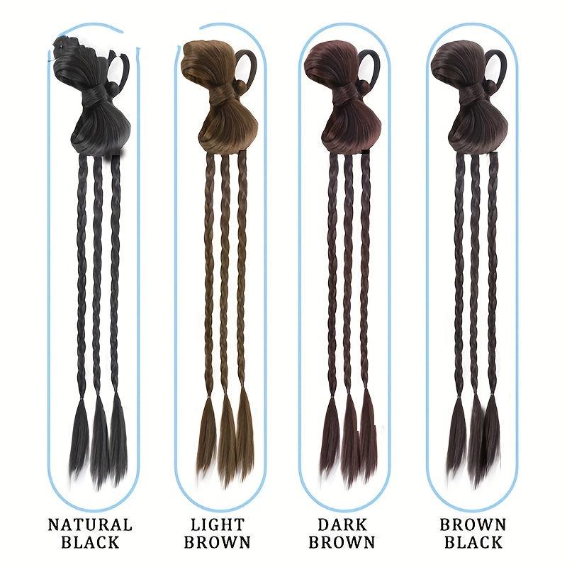 Synthetic Long Ponytail Extensions Box Braids Wrap Around Chignon Tail