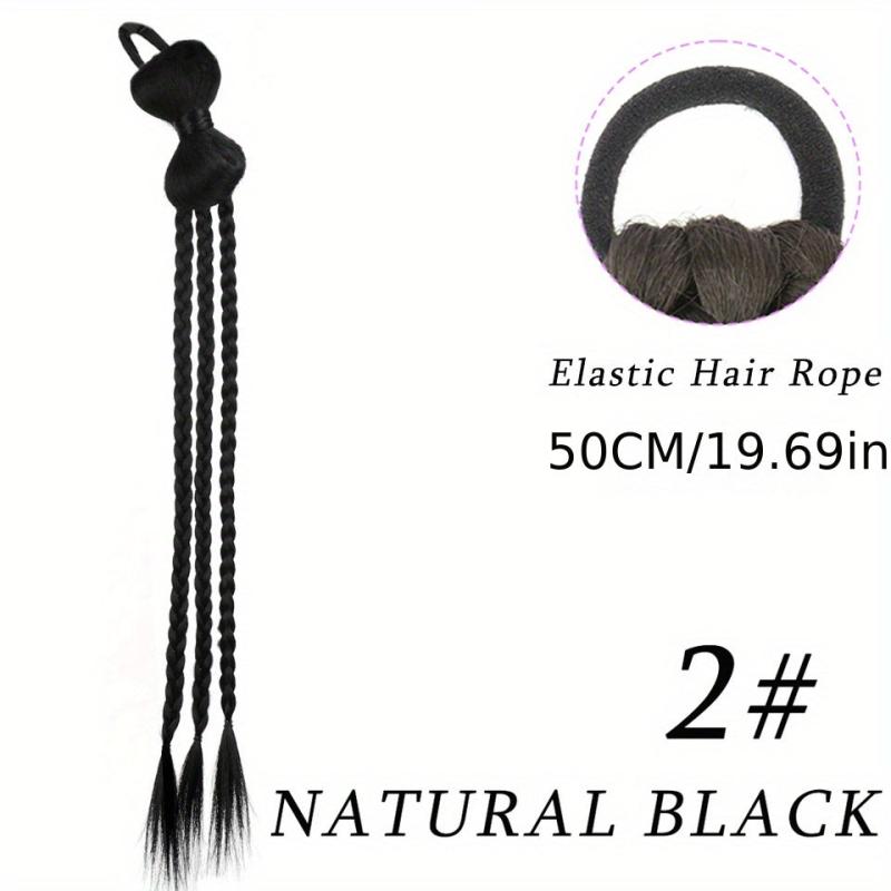 Synthetic Long Ponytail Extensions Box Braids Wrap Around Chignon Tail