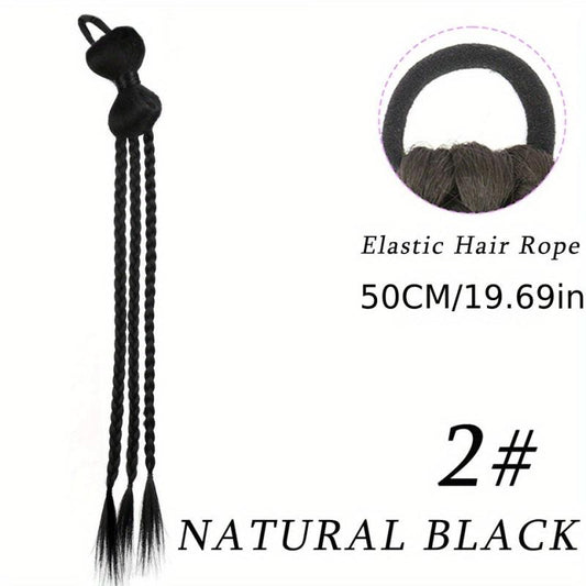 Synthetic Long Ponytail Extensions Box Braids Wrap Around Chignon Tail