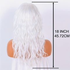 Long Curly Wigs with Bangs for Women
