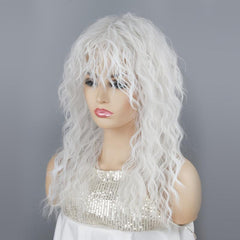 Long Curly Wigs with Bangs for Women