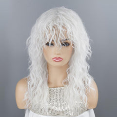 Long Curly Wigs with Bangs for Women
