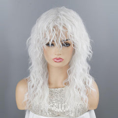Long Curly Wigs with Bangs for Women