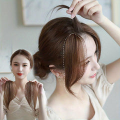 24cm Middle Part Bangs Clip In Synthetic Hair Extension