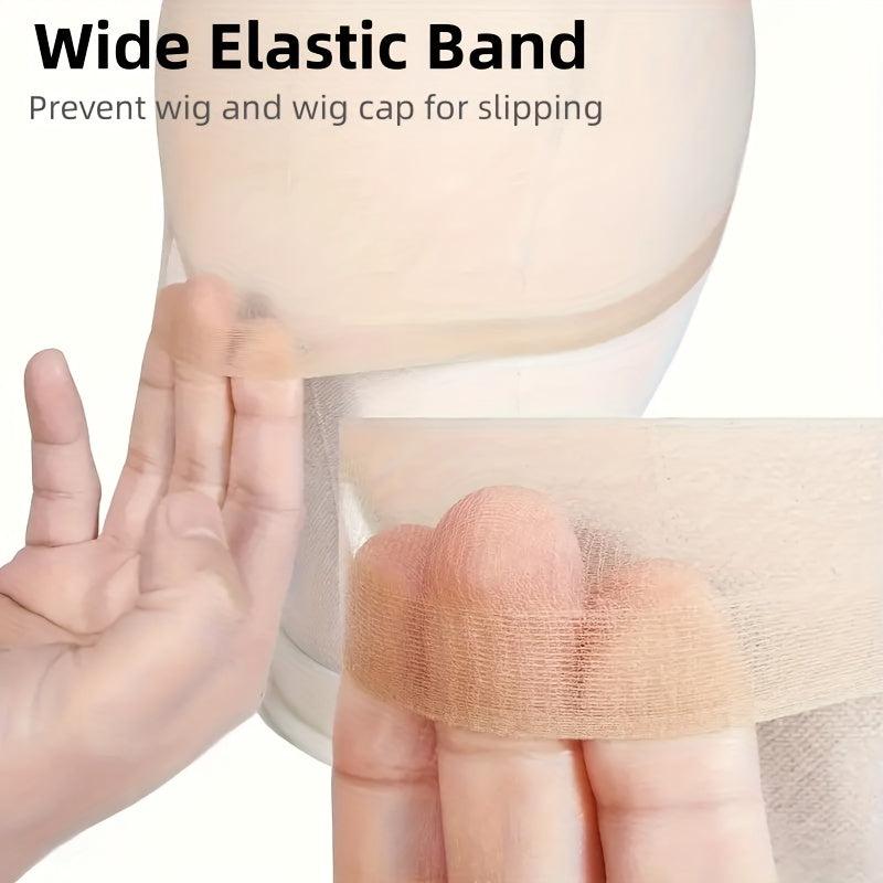 2pcs Ultra Thin Invisible Wig Caps Sheer Nylon Stocking Cap for Lace Front Wigs