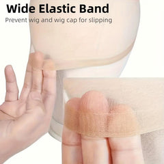 2pcs Ultra Thin Invisible Wig Caps Sheer Nylon Stocking Cap for Lace Front Wigs