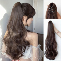 Long Wavy Claw Ponytail Hair Extensions for Daily Use