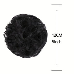 Messy Bun Hair Pieces Extensions Curly Wave Synthetic Chignon Hairpiece