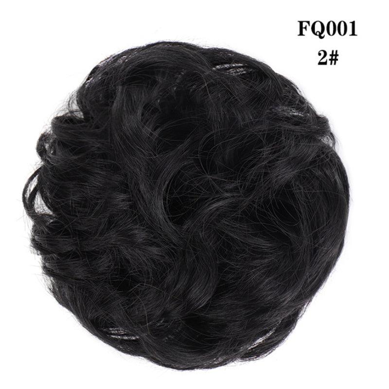 Messy Bun Hair Pieces Extensions Curly Wave Synthetic Chignon Hairpiece