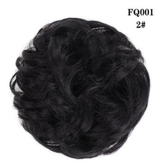Messy Bun Hair Pieces Extensions Curly Wave Synthetic Chignon Hairpiece