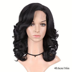 16 Inch Short Curly Shaggy Wavy Wig - Heat Resistant Synthetic Wig