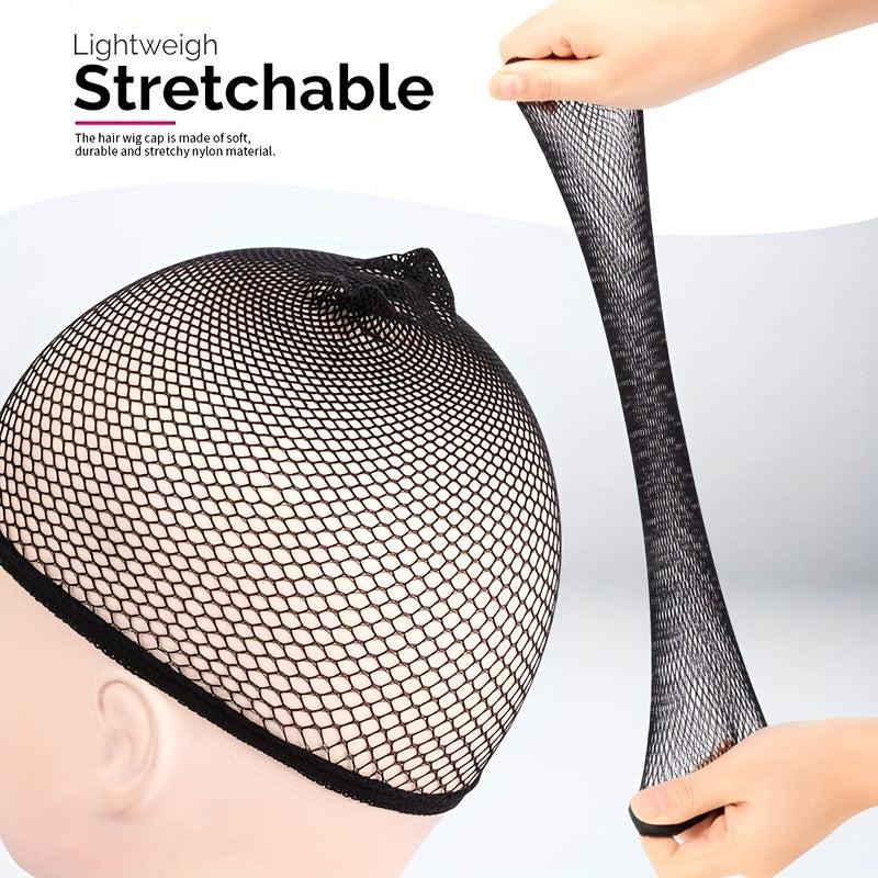 4Pcs Long Wig Caps Open End Mesh Net Liner Weaving Cap for Women