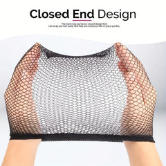4Pcs Long Wig Caps Open End Mesh Net Liner Weaving Cap for Women
