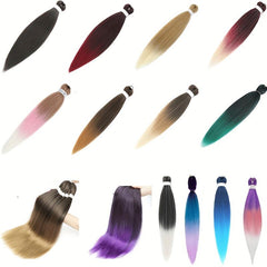 1Pcs Ombre Pre Stretched Braiding Hair Ponytail Extensions