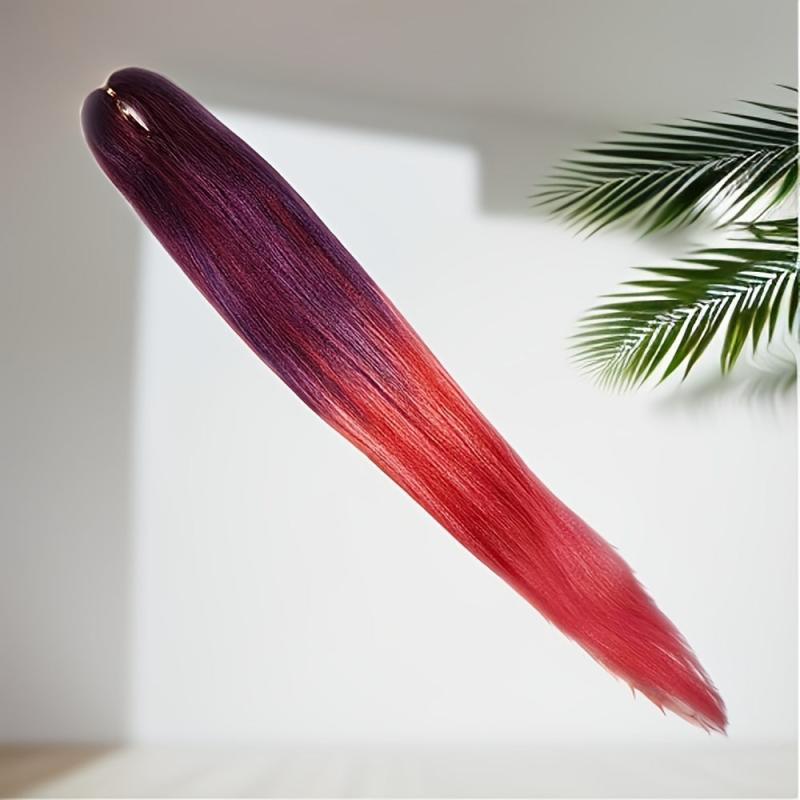 1Pcs Ombre Pre Stretched Braiding Hair Ponytail Extensions