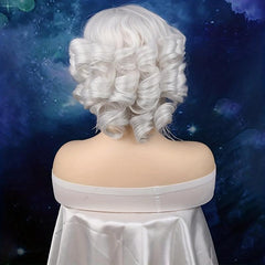 Short Big Curly Wavy Layered Wigs Side Part Curly Bob Synthetic Wig For Women