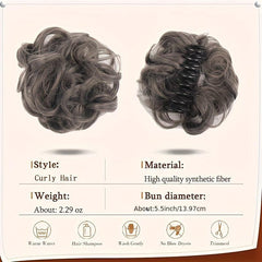 Claw Clip Messy Hair Bun Hair Accessories Curly Hair Bun Clip