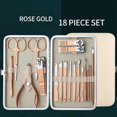 Rose Golden Manicure Set with Travel Case Pedicure Care Tools Kit for Women