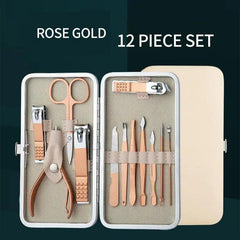 Rose Golden Manicure Set with Travel Case Pedicure Care Tools Kit for Women